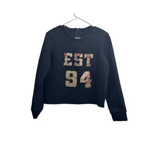 Women’s Soft Black EST.94 NWT S.Deer Sweatshirt Size XL